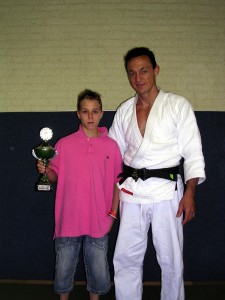 Junior Degen en trainer Ben Spijkers